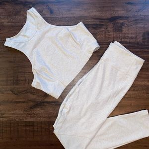Outdoor Voices Athena and Legging Oatmeal Set